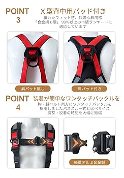 フルハーネス安全帯 2丁掛け 新規格 ワンタッチ式バックル 高所作業用 伸縮式 dショッピング |安全帯 フルハーネス ダブルランヤード付き